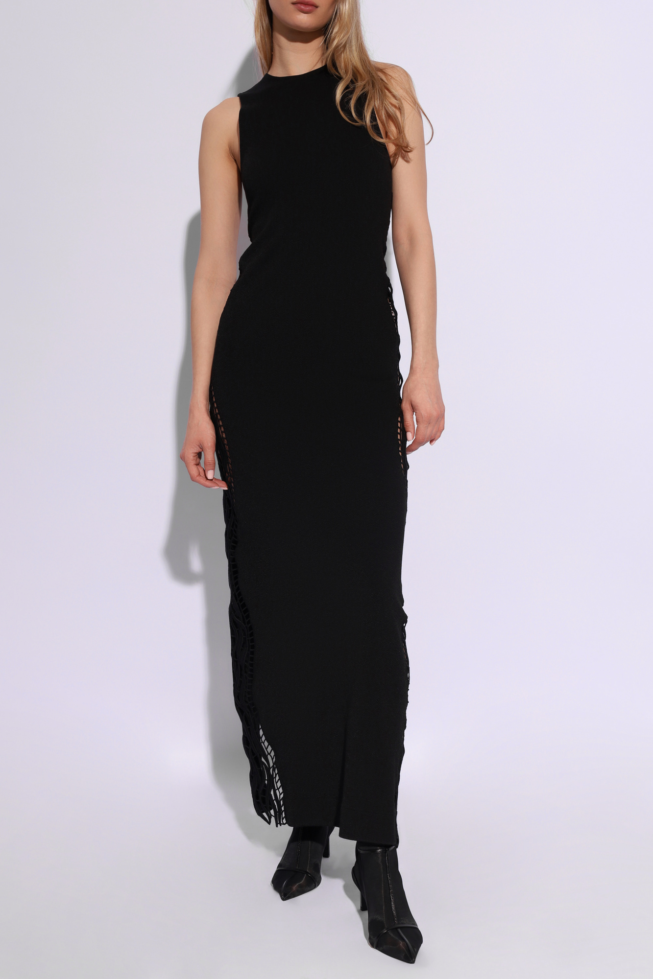 Jil Sander braided strap bag - Black Long sleeveless dress